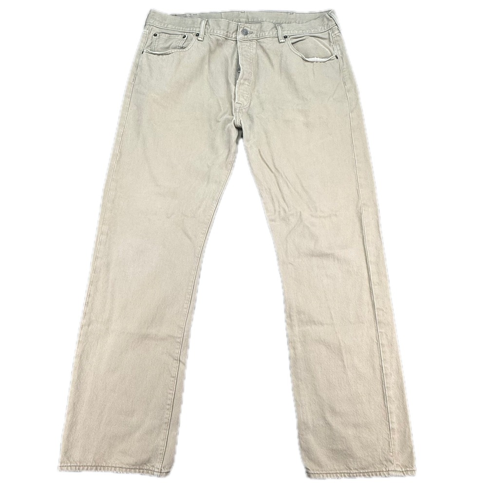 Levi's 501 Jeans Men 40x32 Tan Khaki‎ Original Fit Straight Leg Button Fly Denim